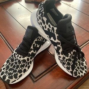Adidas leopard print swift run shoes